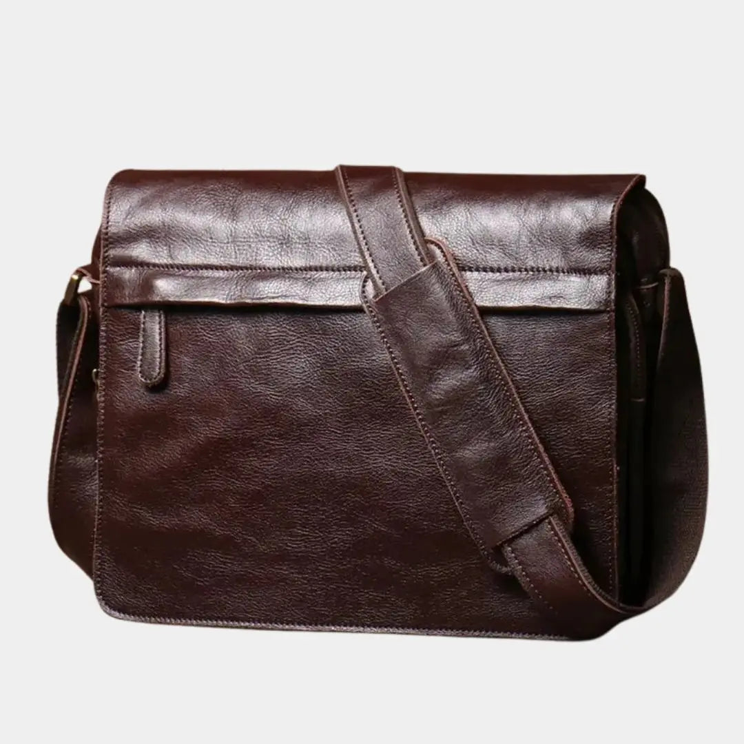 Classic Messenger Leather Bag - Cross & Crown Cross & Crown