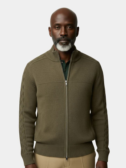 Cashmere Zip Sweater Knit Turtleneck - Cross & Crown