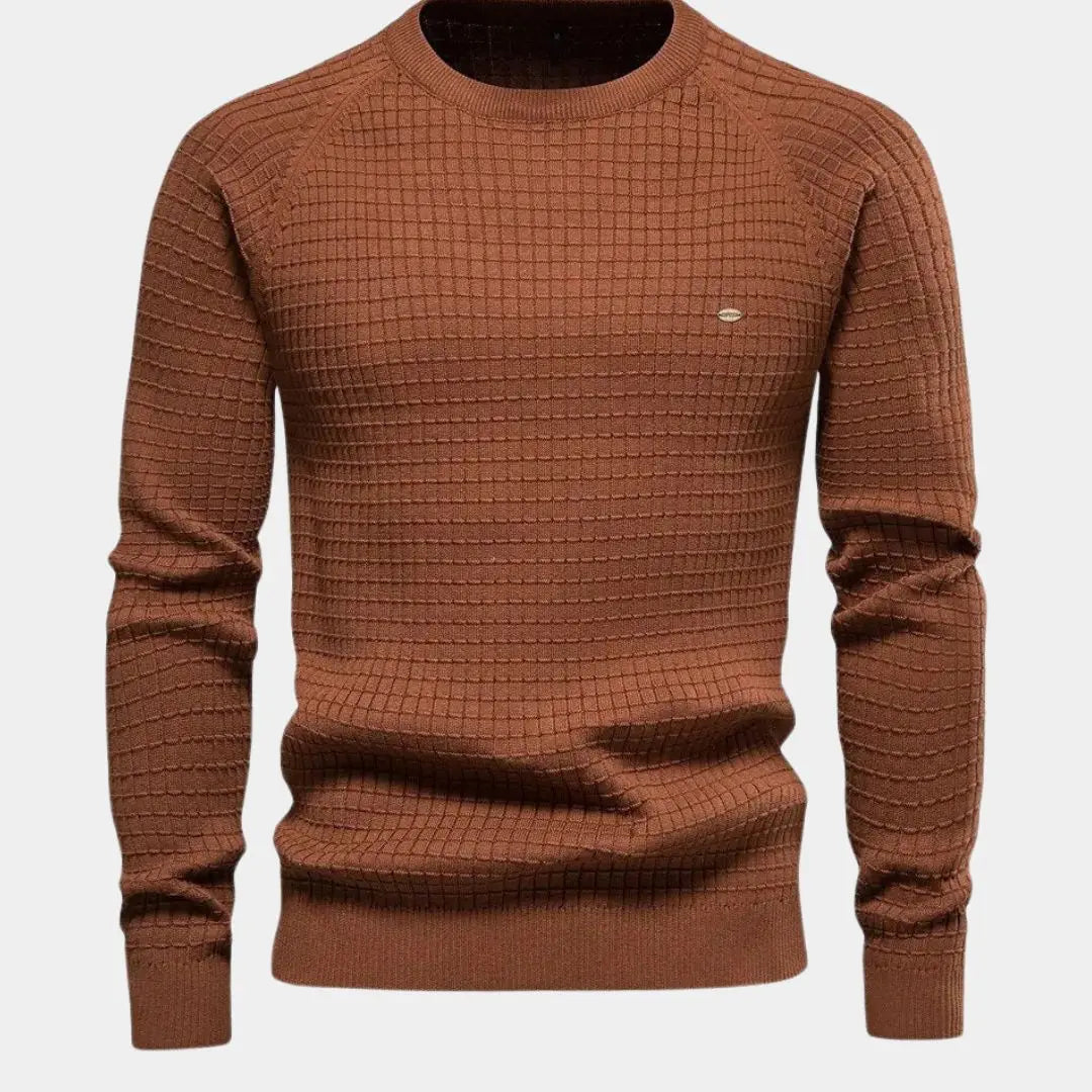 Crew Neck Knitwear Jumper Sweater Cross & Crown