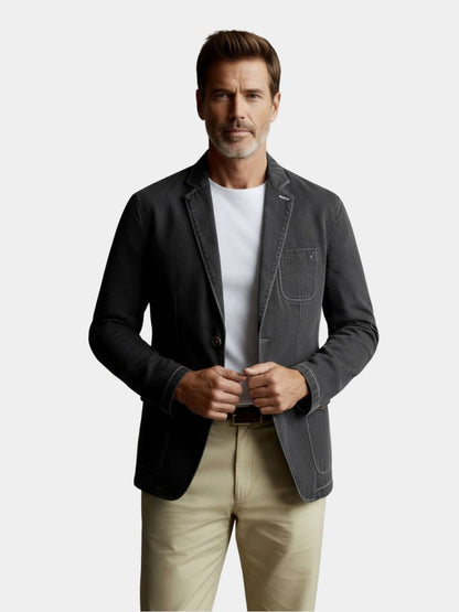 Denim Covenant Blazer Jacket– Cross & Crown