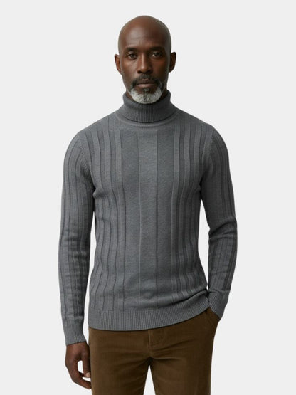 Turtleneck Knitwear Pullover Sweater - Cross & Crown
