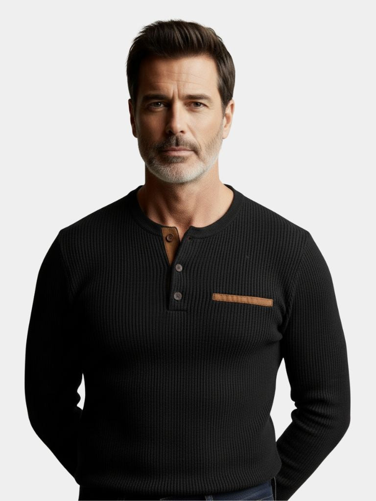 Corduroy Long Sleeve T-Shirt - Cross & Crown