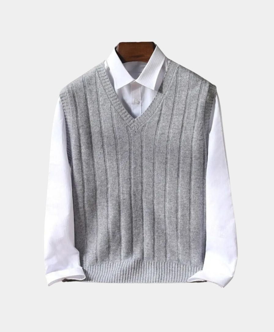 100% Merino Wool Pullover Sweater Vest - Cross & Crown