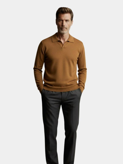 Royal Comfort Long Sleeve Polo - Cross & Crown