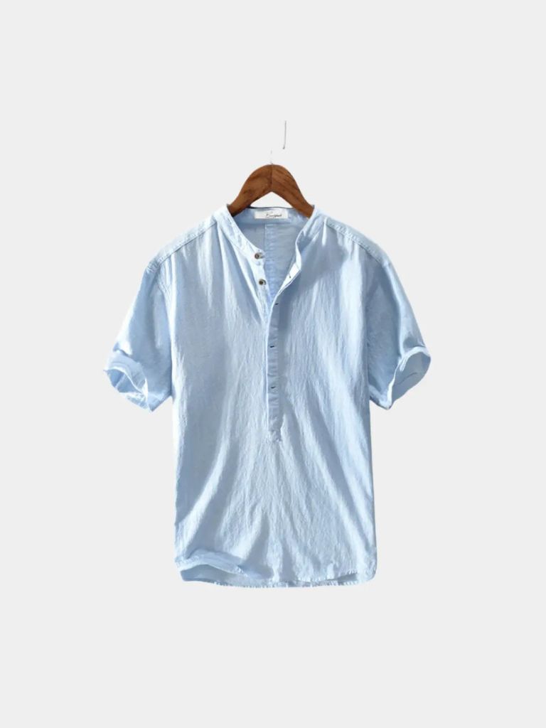 Essential Short Sleeve Linen Shirt - Cross & Crown