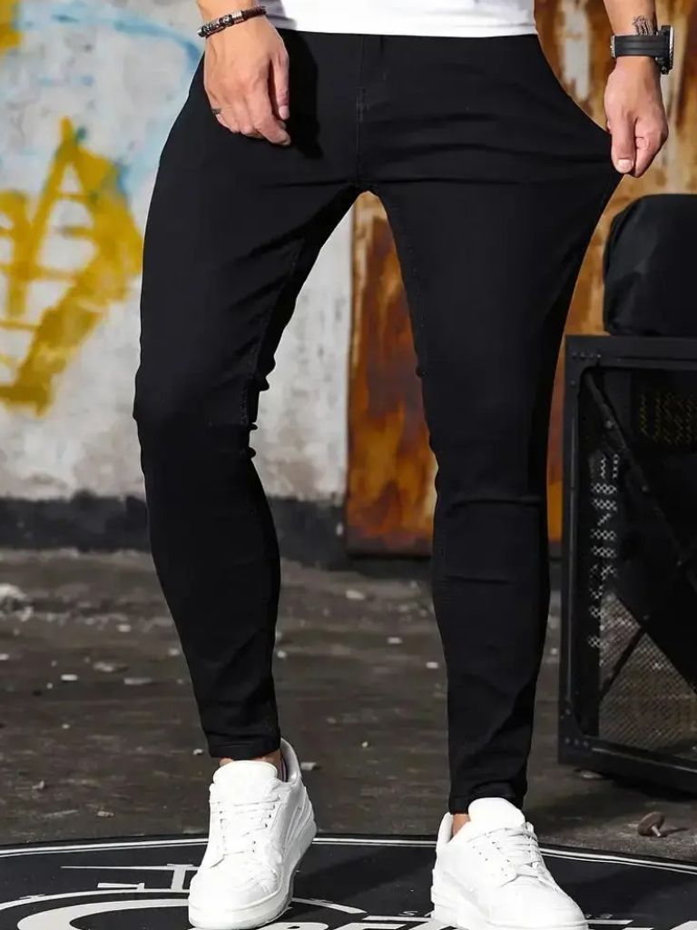 Stretchy Skinny Denim Jeans Trousers - Cross & Crown