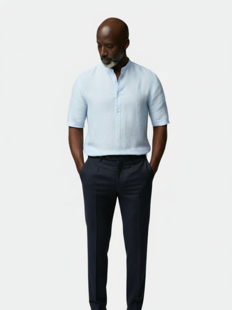 Essential Short Sleeve Linen Shirt - Cross & Crown