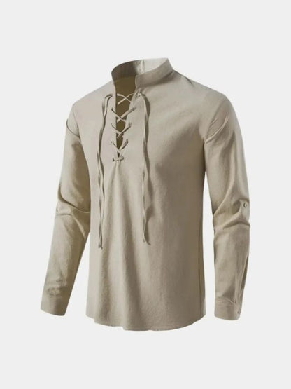 Lässige Bluse Langarm T-Shirt - <tc>Cross & Crown</tc>