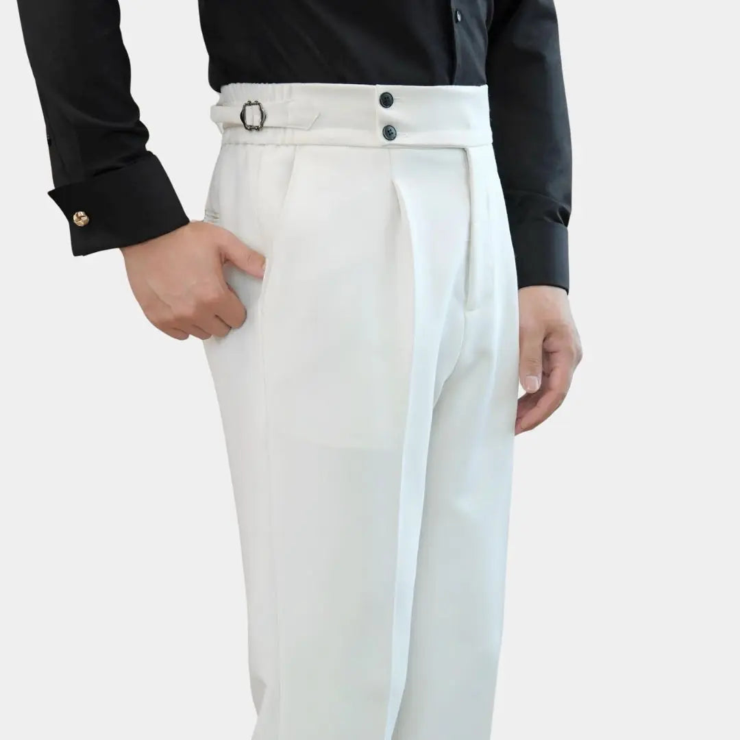 Classic Italia Sidetab Elastic Trousers - Cross & Crown Cross & Crown