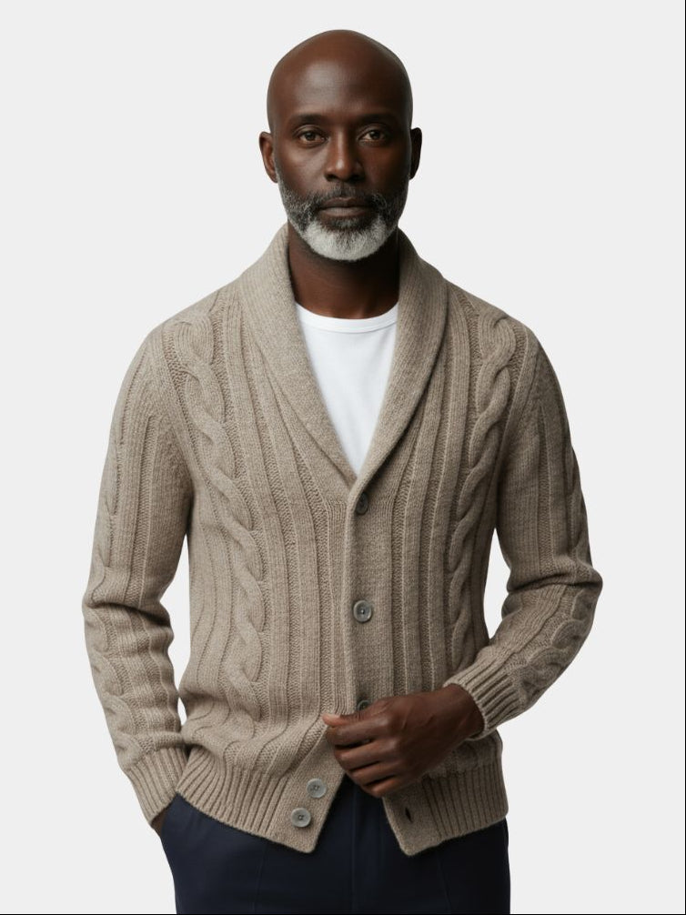 Men's Knitted Cardigan - Cross & Crown