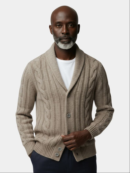 Men's Knitted Cardigan - Cross & Crown