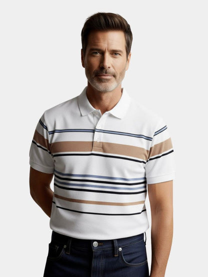 Sunset Stripe Polo – Cross & Crown