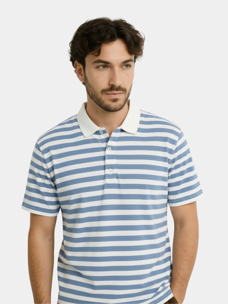 Azure Nautique Polo – Cross & Crown