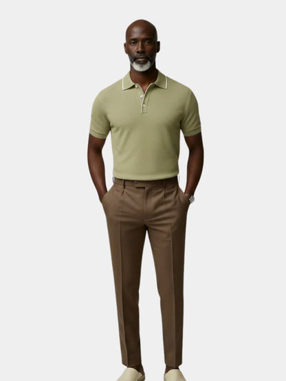 Classic Beige Polo Shirt – Cross & Crown