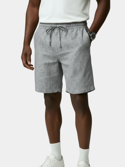 Gris Mariner linnen shorts - Cross &amp; Crown