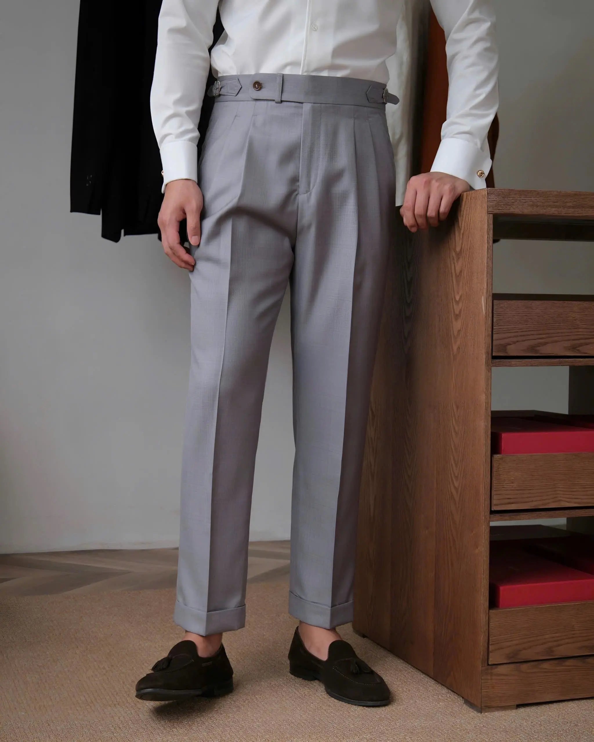 Classic Genova Sidetab Trousers - Cross & Crown Cross & Crown