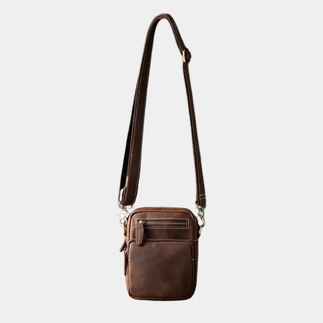 Retro Leather Men's Shoulder Bag - Cross & Crown Cross & Crown