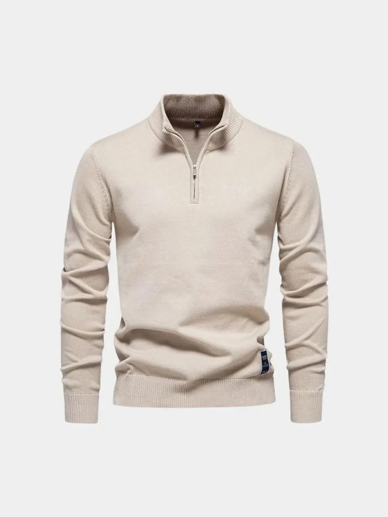 Essential Quarter-Zip Jumper Sweater - Cross & Crown