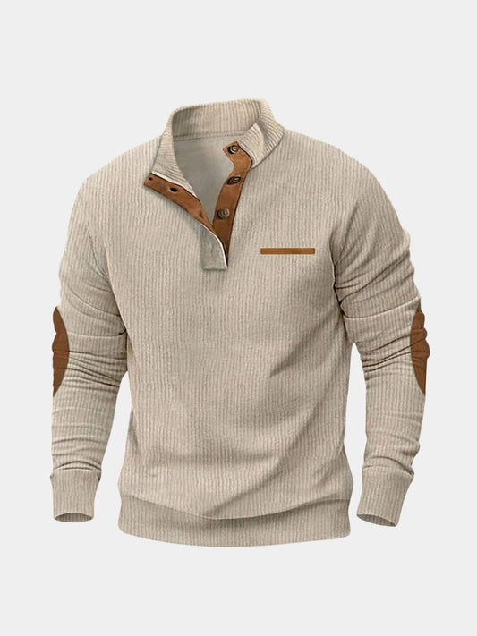 Monaco Casual Henley Pullover - Cross & Crown