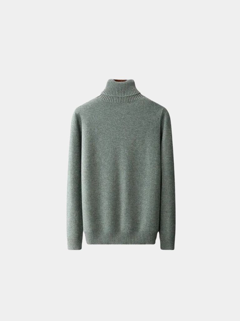 100% Merino Wool Turtleneck Sweater - Cross & Crown