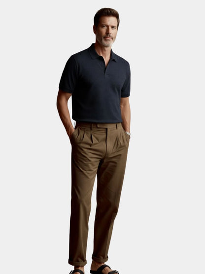 Old Money Cotton Polo Shirt - Cross & Crown