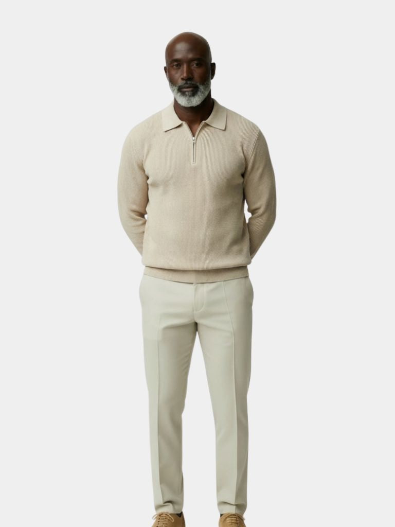 Essential Half Zip Sweater - Cross & Crown