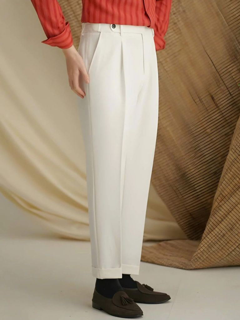 Premium Classic Elastic Trousers - Cross & Crown