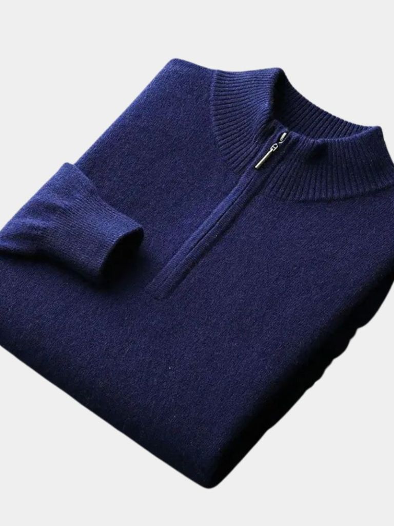 Merino Half Zip Sweater - Cross & Crown