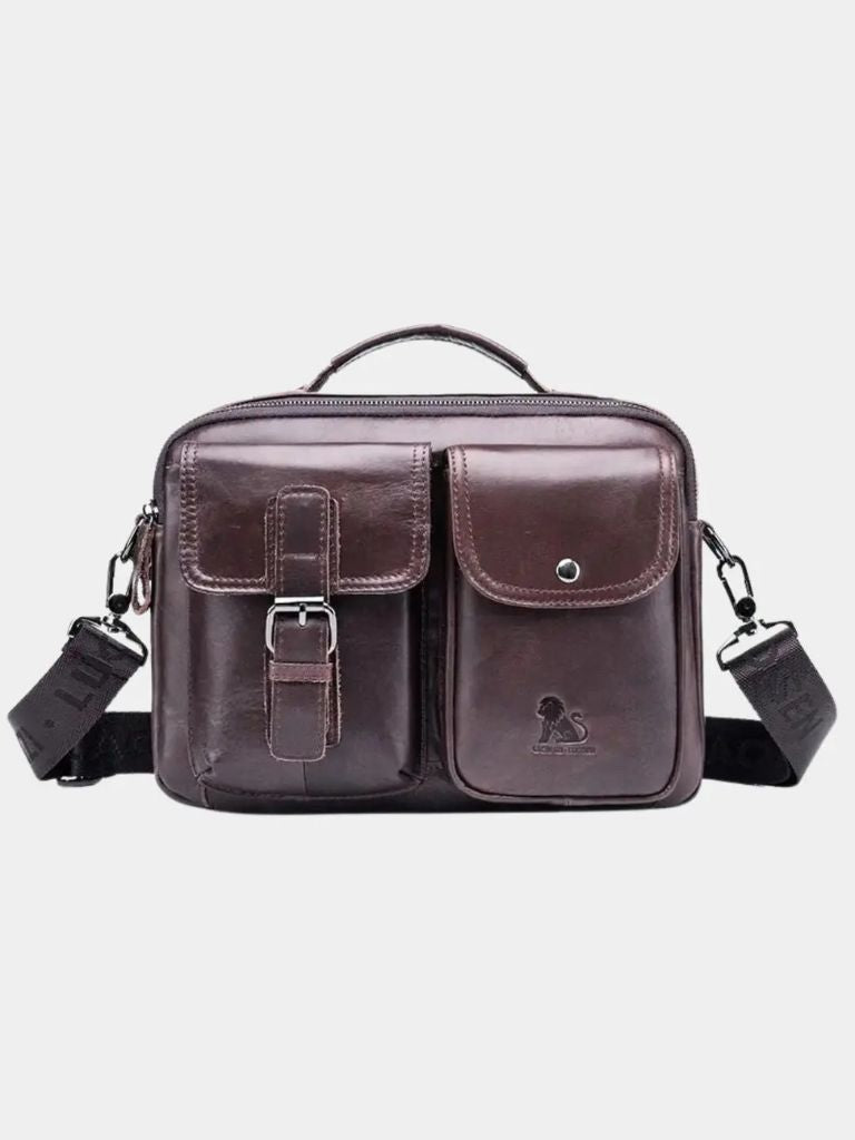 Retro Leather Square Shoulder Bag - Cross & Crown