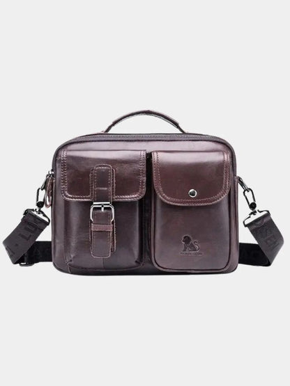Retro Leather Square Shoulder Bag - Cross & Crown