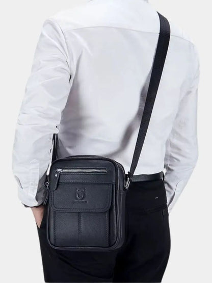 Leather Messenger Bag - Cross & Crown