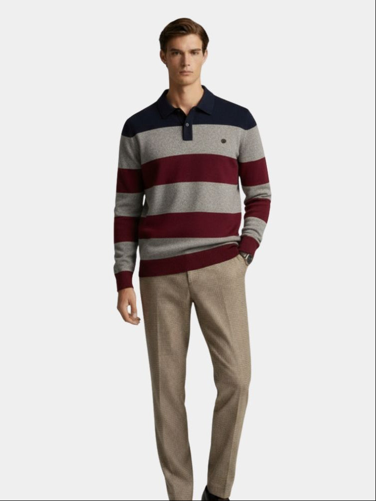 Knit Color Half Zip Knitwear - Cross & Crown