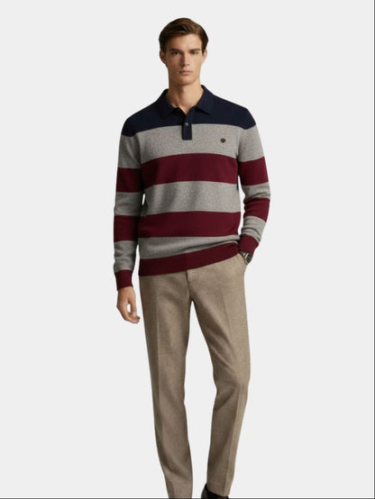 Knit Color Half Zip Knitwear - Cross & Crown