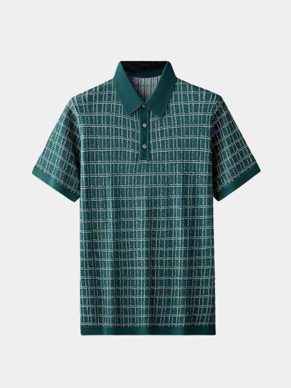 Classic Noir Knit Polo Shirt - Cross & Crown
