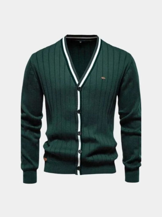 Cotton Button-Up Cardigan Sweater - Cross & Crown