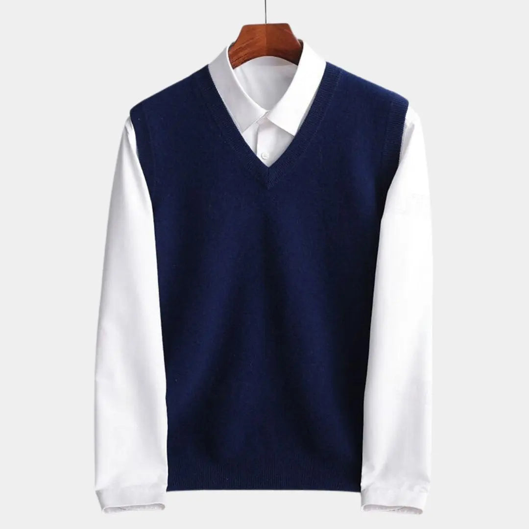 100% Merino Wool Sweater Vest - Cross & Crown - Cross & Crown