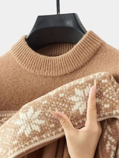 100% Wool Fair Isle Pullover Sweater Jumper - Cross & Crown