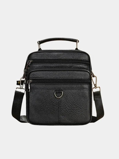 Leather Men's Shoulder Bag - Cross & Crown