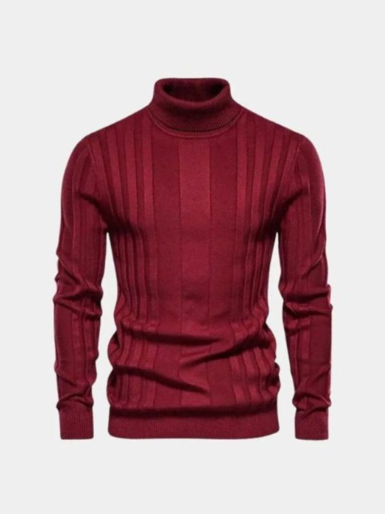 Turtleneck Knitwear Pullover Sweater - Cross & Crown