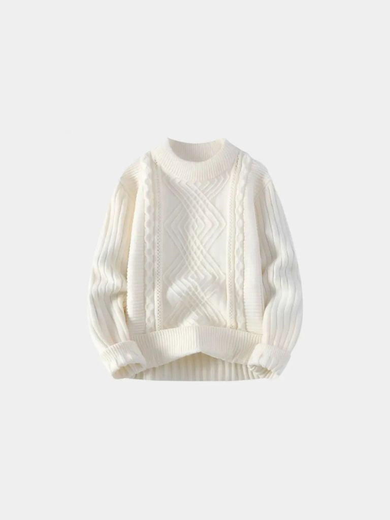 Minimalist Textured Sweater - Cross & Crown