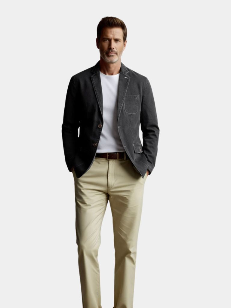 Denim Covenant Blazer Jacket– Cross & Crown