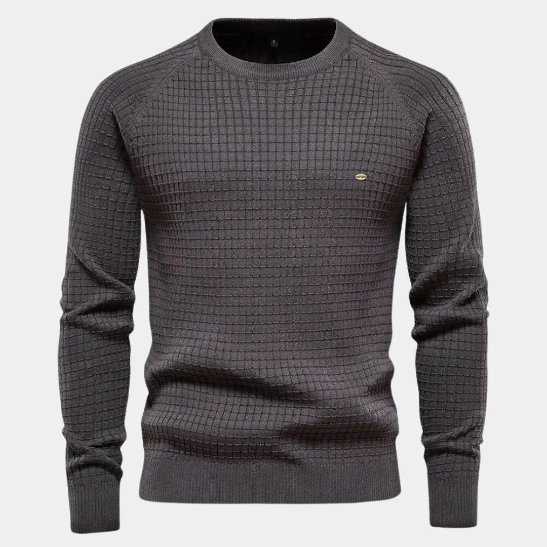 Crew Neck Knitwear Jumper Sweater Cross & Crown