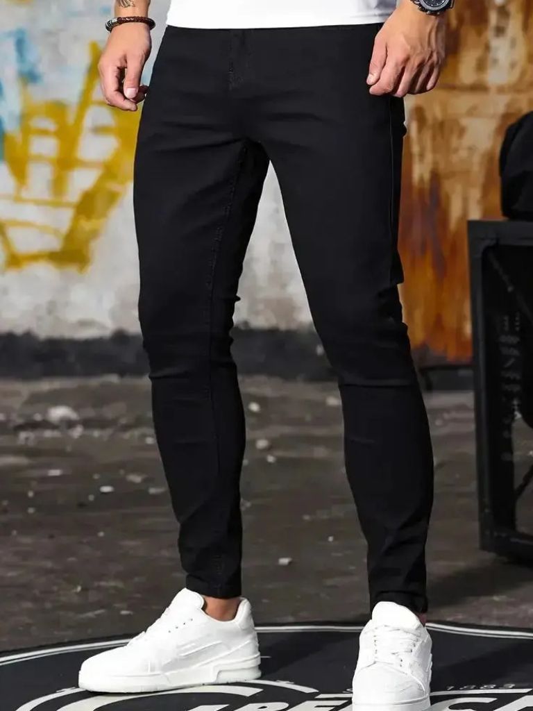 Stretchy Skinny Denim Jeans Trousers - Cross & Crown