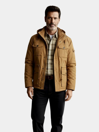 Fleece Hooded Bomber Jacket - Cross & Crown