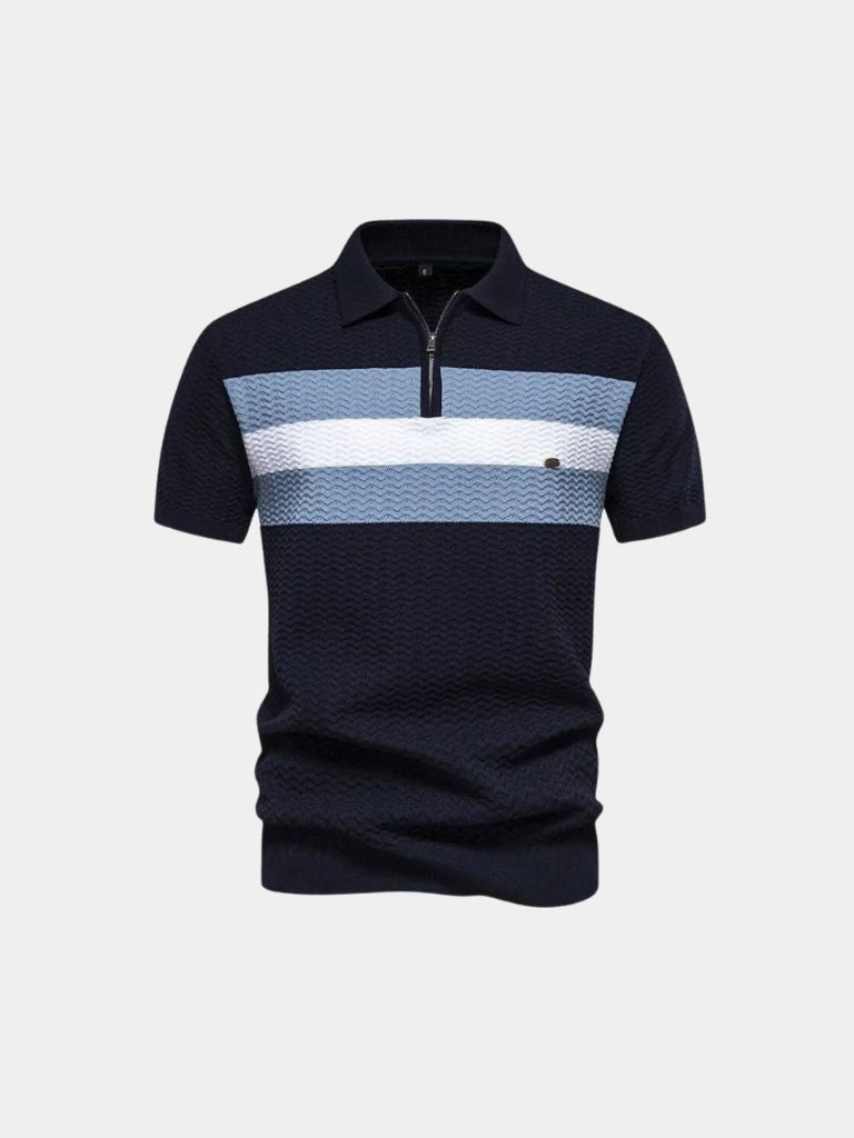 Classic Quarter-Zip Polo Shirt - Cross & Crown