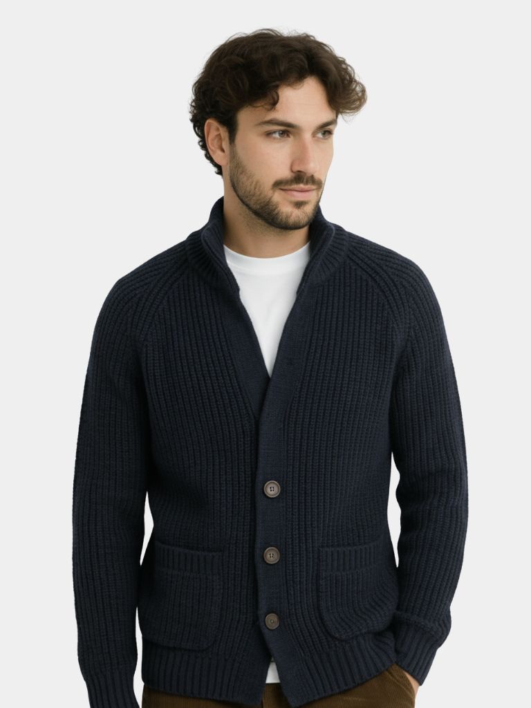 Classic Heritage Botton Knit Jacket - Cross & Crown