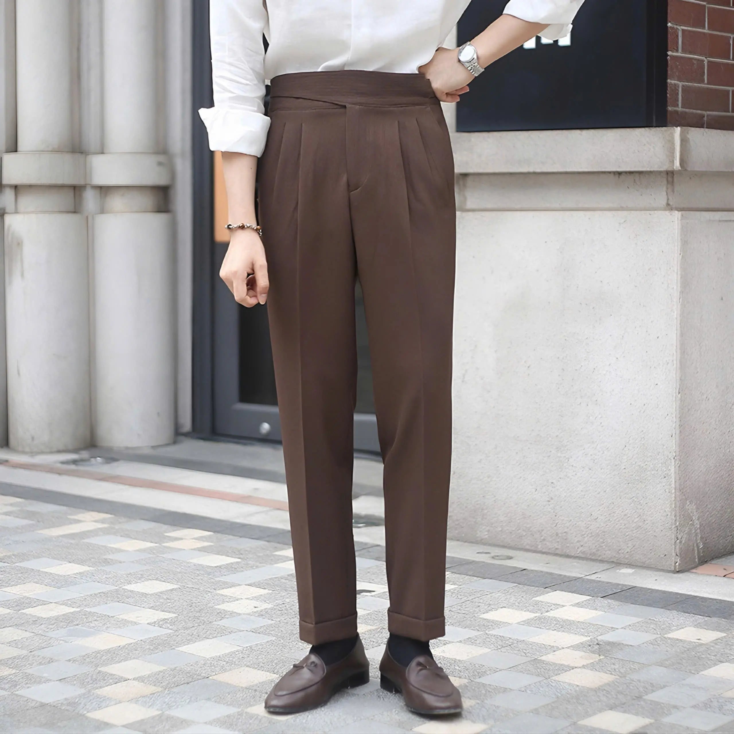 Corduroy Elegant Trousers - Cross & Crown Cross & Crown