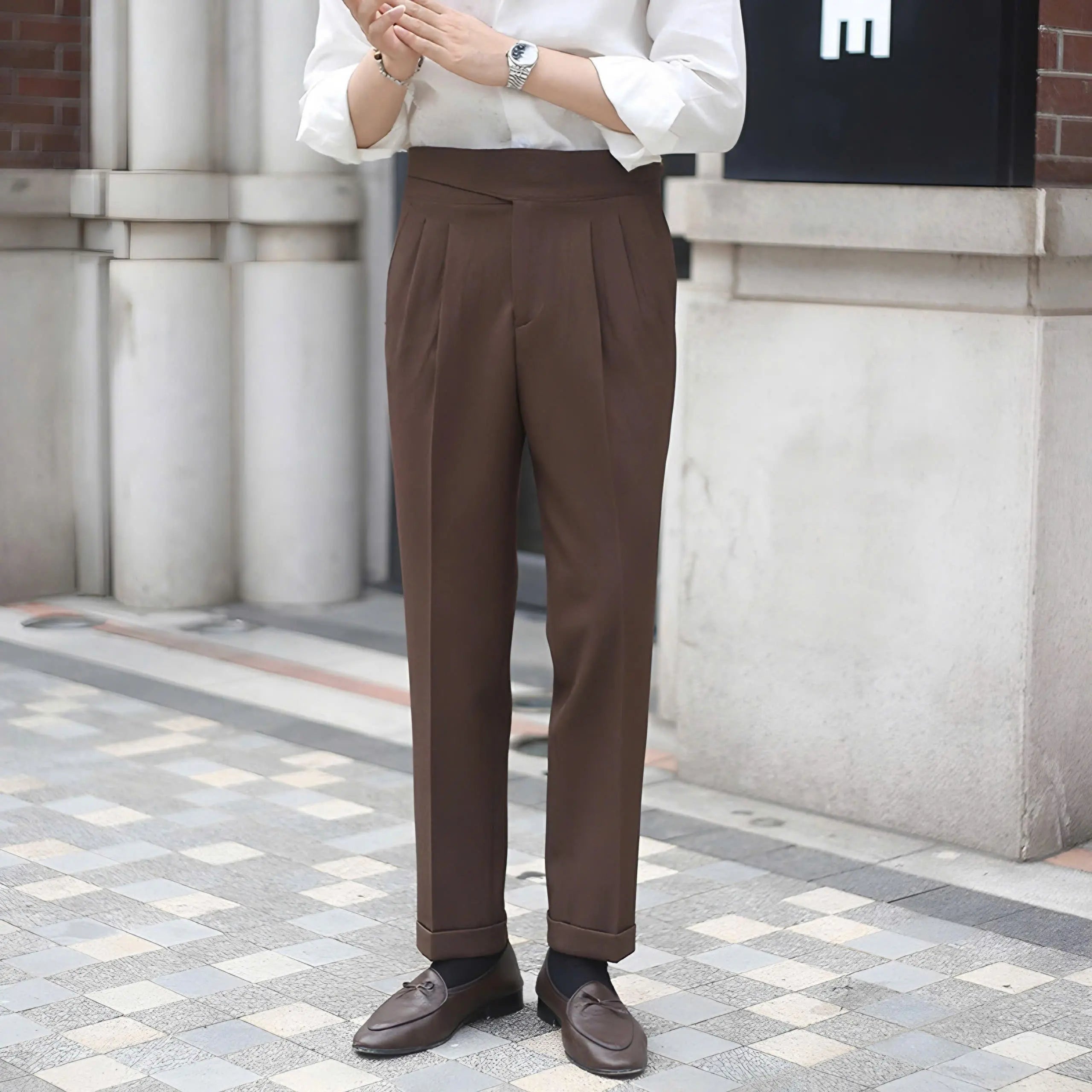 Corduroy Elegant Trousers - Cross & Crown Cross & Crown