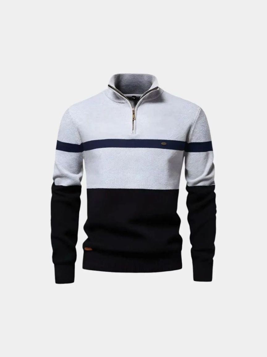 Quarter-Zip Jumper Sweater - Cross & Crown