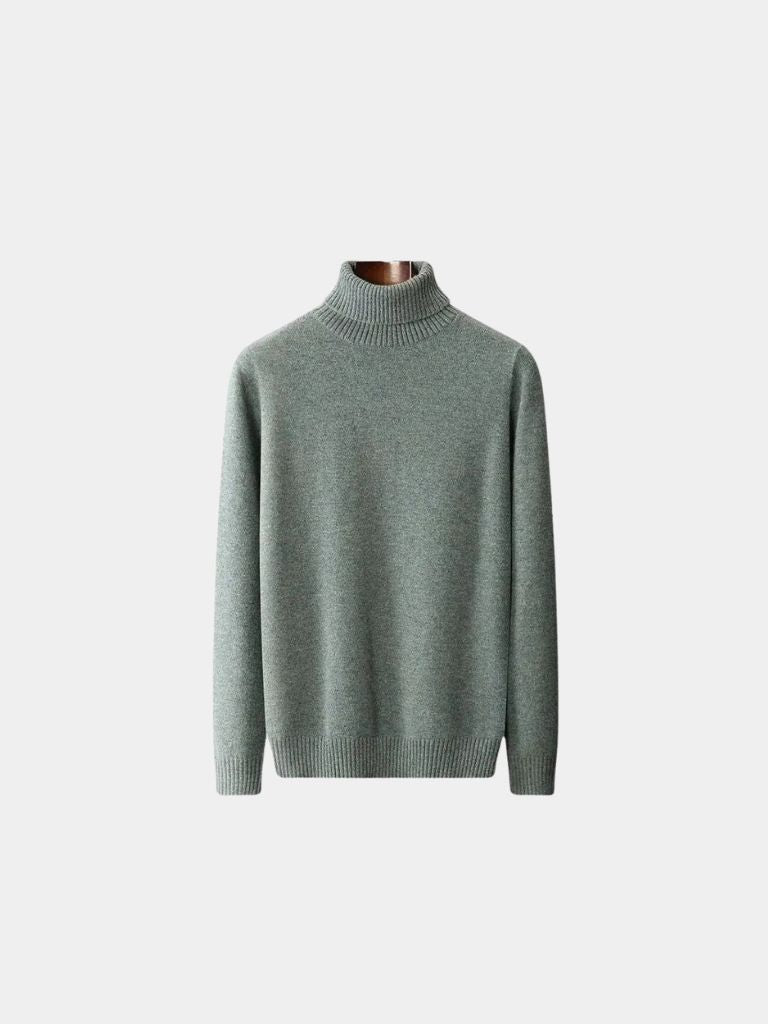 100% Merino Wool Turtleneck Sweater - Cross & Crown